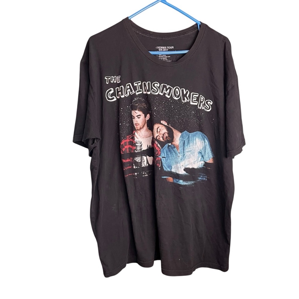 The Chainsmokers Memories Tour 2017 Black Concert Band T Shirt Men's XXL